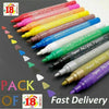 Set of 18 Colorful Paint Draw Markers Pens Water Based Acrylic Paint Medium Nib