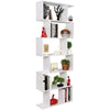 4/5/6 Tier Bookshelf S-Shaped Z-Style Bookcase Storage Display Modern Unit White