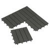 11x WPC Decking Tiles Garden Patio Balcony Interlocking Composite Decking Floor