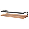 2X Floating Shelf Brackets Shelves Bookshelf Wall Mount Rack Storage Metal Wood