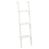 3 TIER WHITE LEANING LADDER WALL SHELF SHELVING/BOOKCASE DISPLAY UNIT