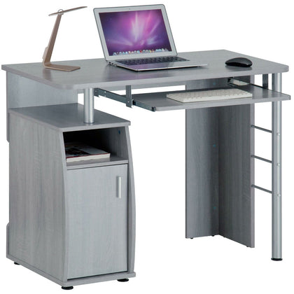 Computer Desk with Cupboard and Shelves for Home Office - Piranha Elver PC 1y
