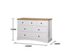 Carden Bedroom Chest of Drawers 7 Drawer 3+4 White & Oak Storage Cabinet