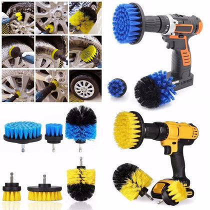 Set Of 3 Drill Cleaning Brush Power Drill Attachment Grout Tile Cleaner Scrub