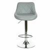SET OF 2 GREY GAS LIFT SWIVEL BAR STOOLS, BREAKFAST KITCHEN BAR BARSTOOLS