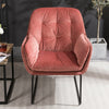 Distressed Nordic Vintage Velvet Armchair Lounge Chair High Back Sofa Fireside