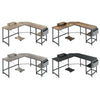 Large L-Shaped Office Desk Corner Computer Desk Home Workstation Computer Table