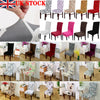 Velvet Dining Chair Seats Covers Slip Stretch Wedding Banquet Party Removable UK