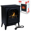 Electrical Fireplace 1.8KW Fire Wood Flame Heater Stove Living Room Burner 1800W