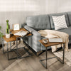 Set of 3 Nesting Tables Industrial Stackable Coffee Snack Table Laptop Desk Home