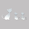 Walplus Cat Mirror Wall Stickers Art Living Room Home Decorations