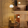 Chic Curved Dome Lampshade Arched Floor Lamp Adjustable Pedal Switch Living Room