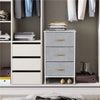 Chest of Drawers Fabric Vertical Dresser with 3 Drawers, Bedroom Storage Units