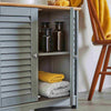 VonHaus Under Basin Sink Bathroom Cabinet Grey Storage Unit Cupboard w/ Shelves