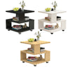 Coffee Table Sofa Side End Modern Tea Desk Storage Shelf for Living Room/Bedroom