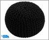 Knitted Moroccan 50Cm Large Round Pouffe Footstool Foot Stool Living Room New
