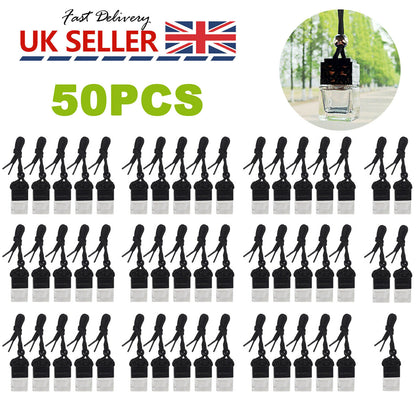 50X Empty Car Perfume Mini Hanging Bottle Air Diffuser Freshner Gadget Ornament