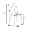 Luxury Set of 4 Dining Chairs Velvet Seat Kitchen Restaurant Home Office Chair