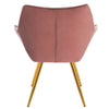 Set of 2 Dining Chairs Retro Gold Metal Legs Office Kitchen Lounge Chair Velvet