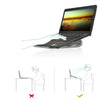 Ergonomic Tilted Laptop Stand Riser Aluminum Alloy Cooling Holder Ventilated UK