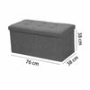 Folding Ottoman Storage Box Pouffe Seat Stool Home Chair Footstool Storage Bench