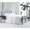 Heart-Shaped Single/Double Bed Frame Metal 3ft,4ft6 Bedframe Bedstead Black New