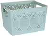 Small Large Plastic Storage Basket Home Kitchen Office Stackable Container Box