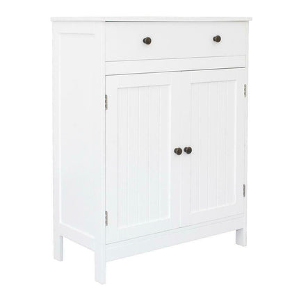 Bathroom White 1 Drawer 2 Door Storage Vanity Cupboard Furniture Unit