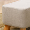 Linen Fabric Footstool Foot Rest Stool Pouffe Ottoman Seat Living Room Furniture