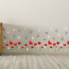 Walplus Wall Sticker Red Poppy with Swarovski Crystals Room Home Decorations