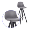 1x Barstool Breakfast stool Metal+leather Counter Bar Chair Faux Bar Stool
