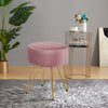 Velvet Padded Round Pouffe Stool Dressing Table Chair Hairpin Legs Footstool