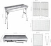 Folding BBQ Barbecue Stainless Steel Charcoal Grill Outdoor Patio Garden Picinic