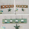 Rustic Wooden Wall Shelves Storage Compartment Shelving Vintage Cubes Coat Hook