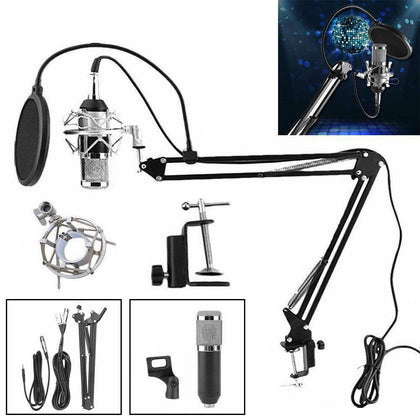 BM800 Condenser Microphone Mic Kit Live Studio Sound Recording Mount Boom Stand