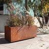 Large Corten Steel Rectangle Planter Garden Plants Pot In & Outdoor Trough Tub