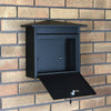 Matt Black Lockable Mailbox/Postbox Outdoor Home Wall Mail/Post/Letter Box Large
