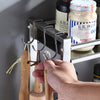 Kitchen Storage Organizer Shelf Stainless Steel Rack Holder Cupboard Spice Stand