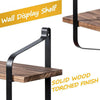 Large Rustic Industrial Pipe Wall Floating Shelf Wooden Storage Shelving Unit UK