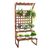 3 Tier Wooden Plant Stand Flower Climbing Shelf Hanging Slats with Grid Panel UK
