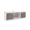 Modern TV Unit Cabinet Stand Sideboard Matt Body & High Gloss Doors LED Light UK