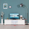 Modern TV Unit Cabinet Stand High Gloss Doors 160cm with LED Lights Drawers