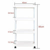 2-4 Tier Kitchen Bathroom Trolley Rack Holder Storage Shelf Organiser on Wheels