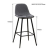2x Eiffel Bar Stools Fabric Dining Chair High Chair Dining Room Bar Breakfast UK