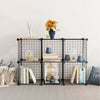 6/8 Cube Wire Grid Storage Shelf Rack DIY Bookcase Display Cabinet Shelving Unit