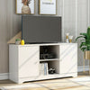 White 43 in TV Stand Cabinet with 2 Doors and Shelves Sideboard for Living Room