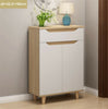 Small Shoes Cabinet Wooden Storage Cupboard Sideboard Rack Stand 2 Doors Drawer