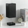 Table Desk Lamp Bedside Night Light Fabric Lampshade with 2 USB Charging Ports