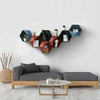 Corner/Hexagon Floating Shelves Storage Holder Self Stick Small Storage Box V