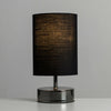 MiniSun Touch Table Lamp - Modern Chrome Bedside Dimmable Light Black Lampshade